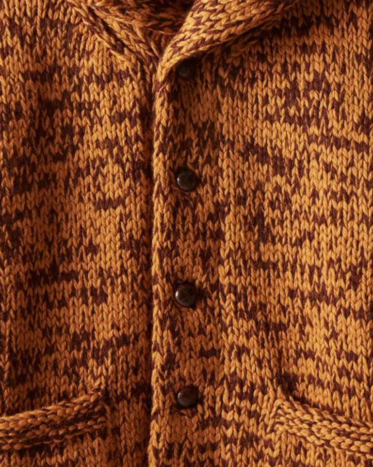 Men BODE Gluckow Cardigan - Brown Yellow