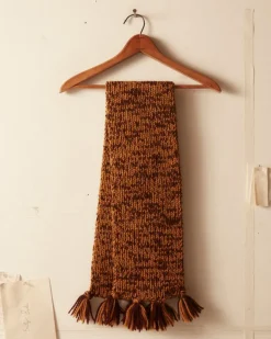 Men BODE Gluckow Scarf - Brown Yellow