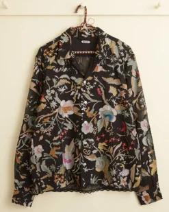 Men BODE Heirloom Floral Long Sleeve Shirt