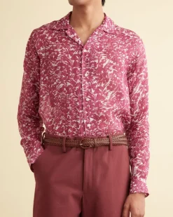 Men BODE Hibiscus Spray Long Sleeve Shirt