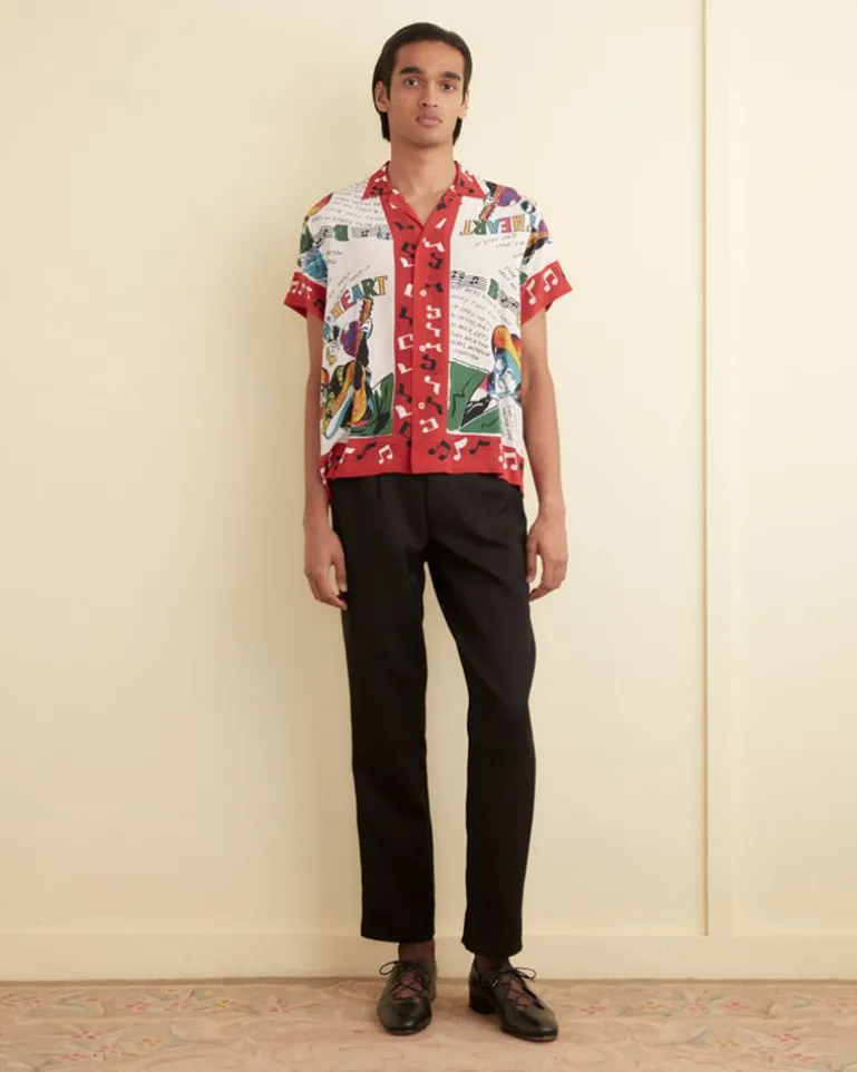 Men BODE Honky-Tonk Short Sleeve Shirt