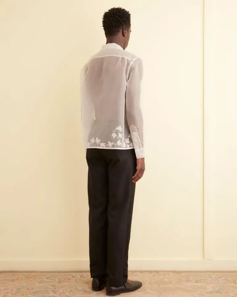 Men BODE Ivy Applique Long Sleeve Shirt