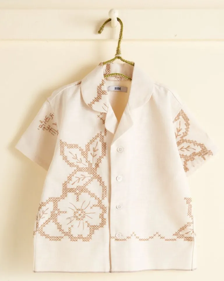 BODE Kaki Flower Kids' Shirt - Os