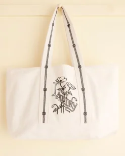 Women BODE Laundry Tote - Natural/Black