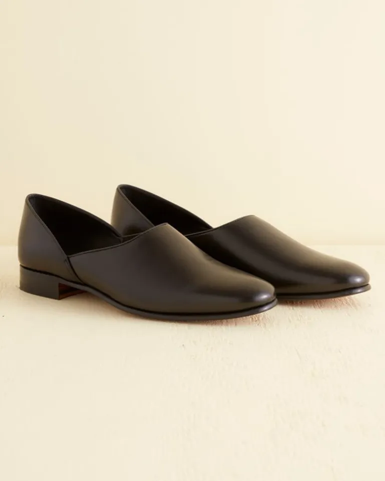 Men BODE Leather House Shoe - Black