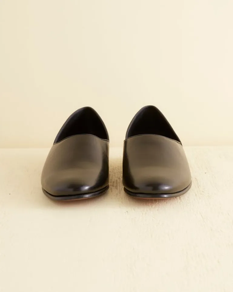 Men BODE Leather House Shoe - Black