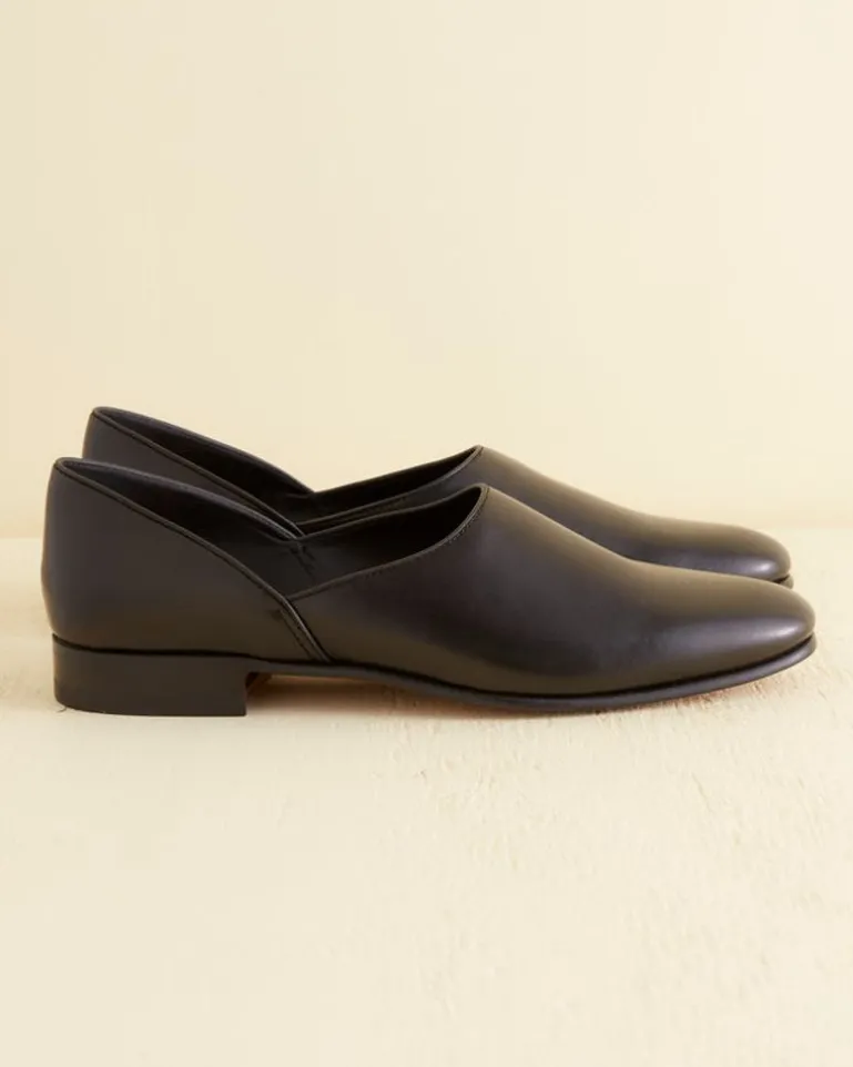 Men BODE Leather House Shoe - Black