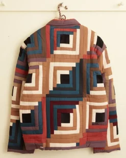 Men BODE Log Cabin Quilted Workwear Jacket