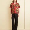 Men BODE Marigold Wreath Short Sleeve Shirt