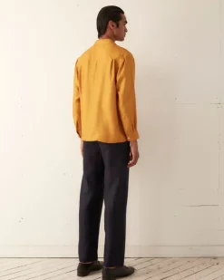 Men BODE Micro Tie Long Sleeve Shirt - Golden