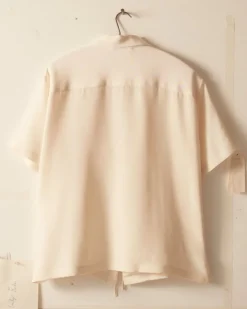 Men BODE Micro Tie Short Sleeve Shirt - Cream