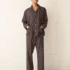 Men BODE Midnight Grid Pajama Shirt