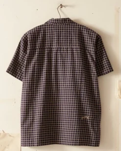 Men BODE Midnight Grid Short Sleeve Shirt