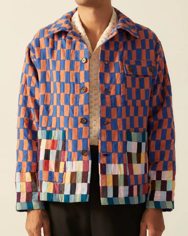 Men BODE Mini Patchwork Workwear Jacket