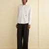 Men BODE Monogrammed Poplin Shirt