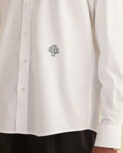 Men BODE Monogrammed Poplin Shirt
