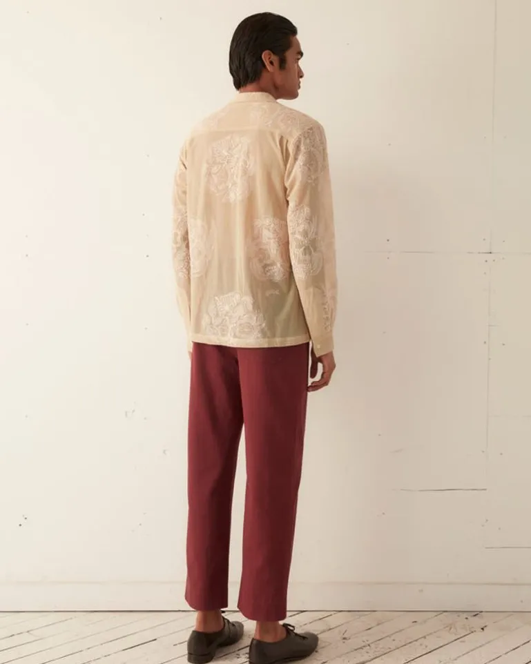 Men BODE Moth Veil Long Sleeve Shirt