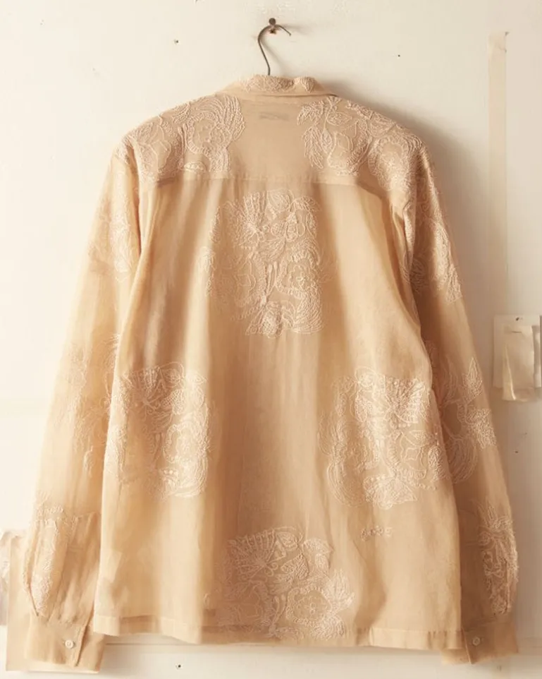 Men BODE Moth Veil Long Sleeve Shirt