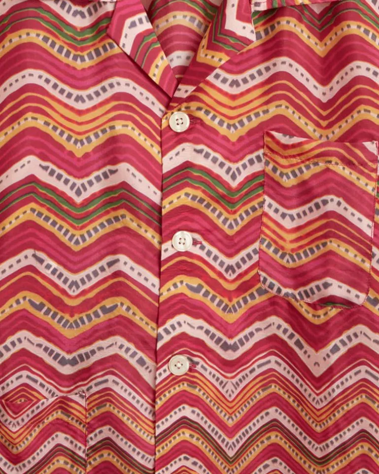 Men BODE Mothra Zig-Zag Long Sleeve Shirt