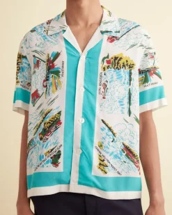 Men BODE Niagara Souvenir Short Sleeve Shirt