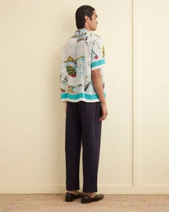 Men BODE Niagara Souvenir Short Sleeve Shirt