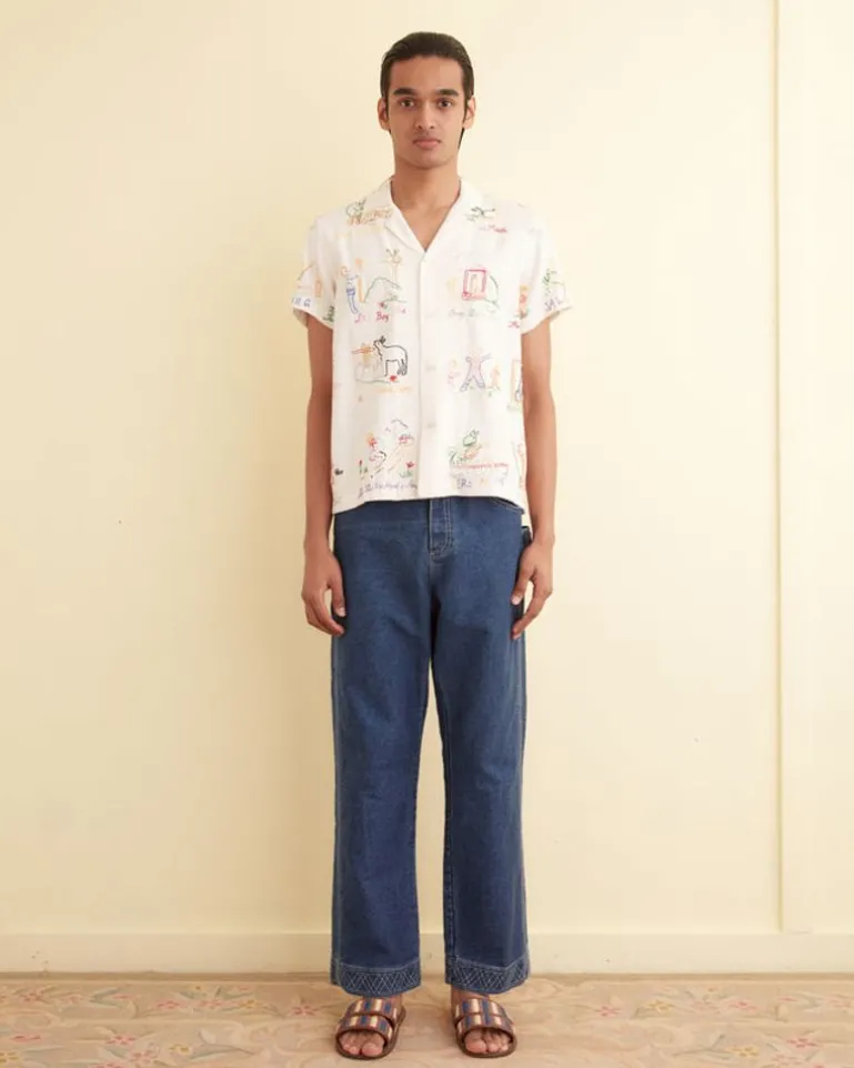 Men BODE Nursery Rhyme Short Sleeve Shirt