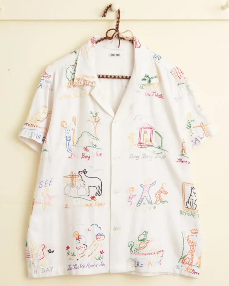 Men BODE Nursery Rhyme Short Sleeve Shirt