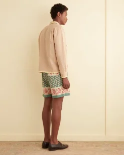 Men BODE Paisley Frame Shorts