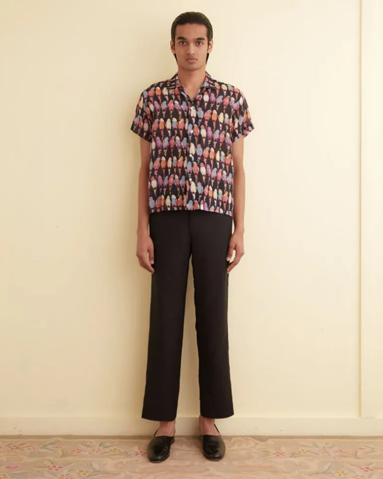 Men BODE Parakeet Short Sleeve Shirt