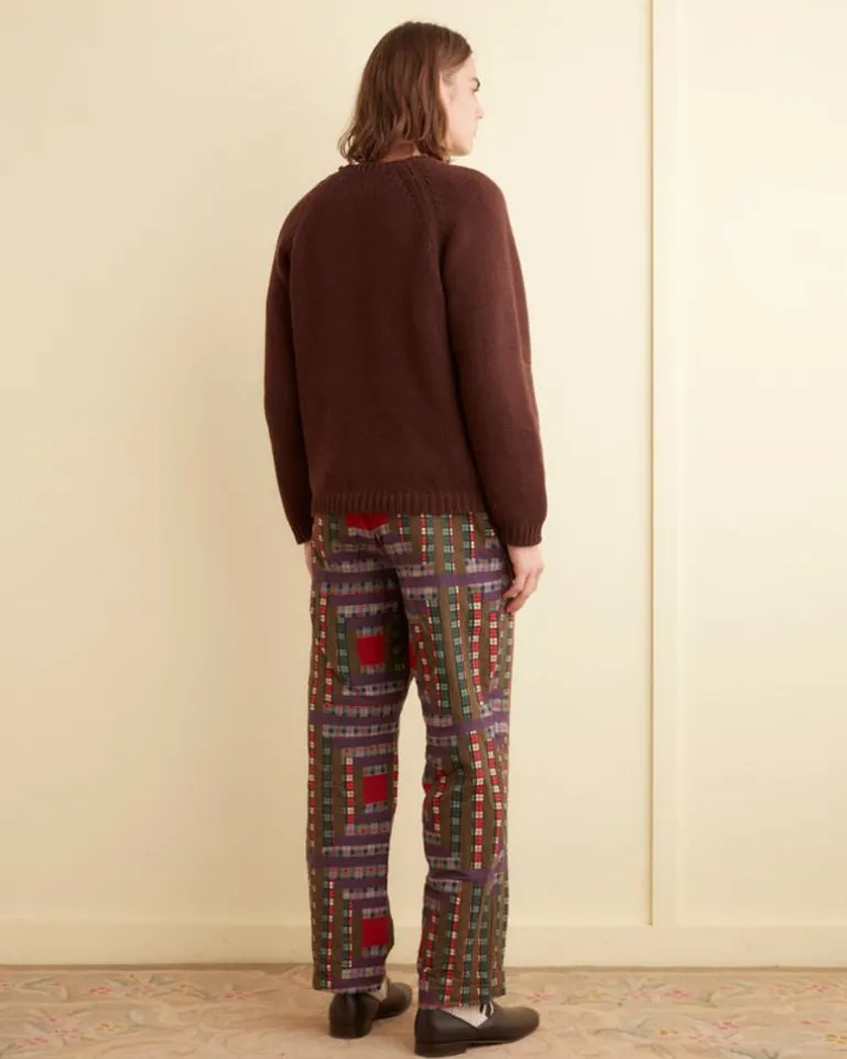 Men BODE Plaid Log Cabin Trousers