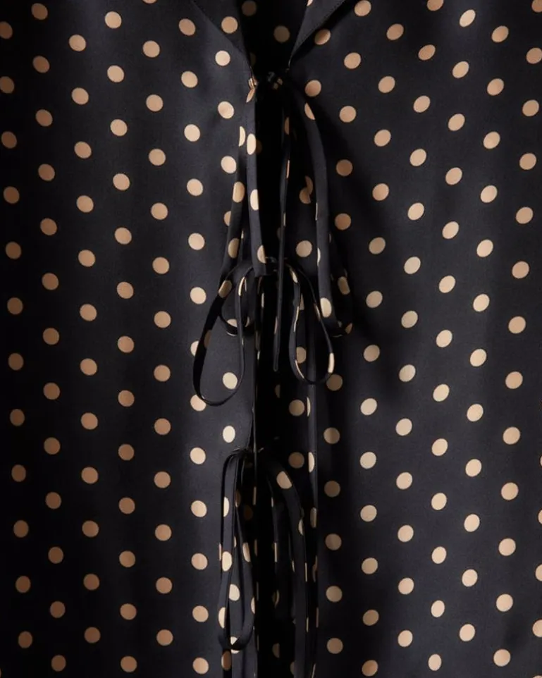 Men BODE Polka Dot Micro Tie Long Sleeve Shirt