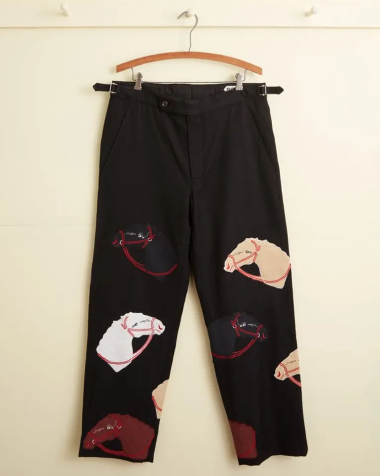 Men BODE Pony Applique Trousers