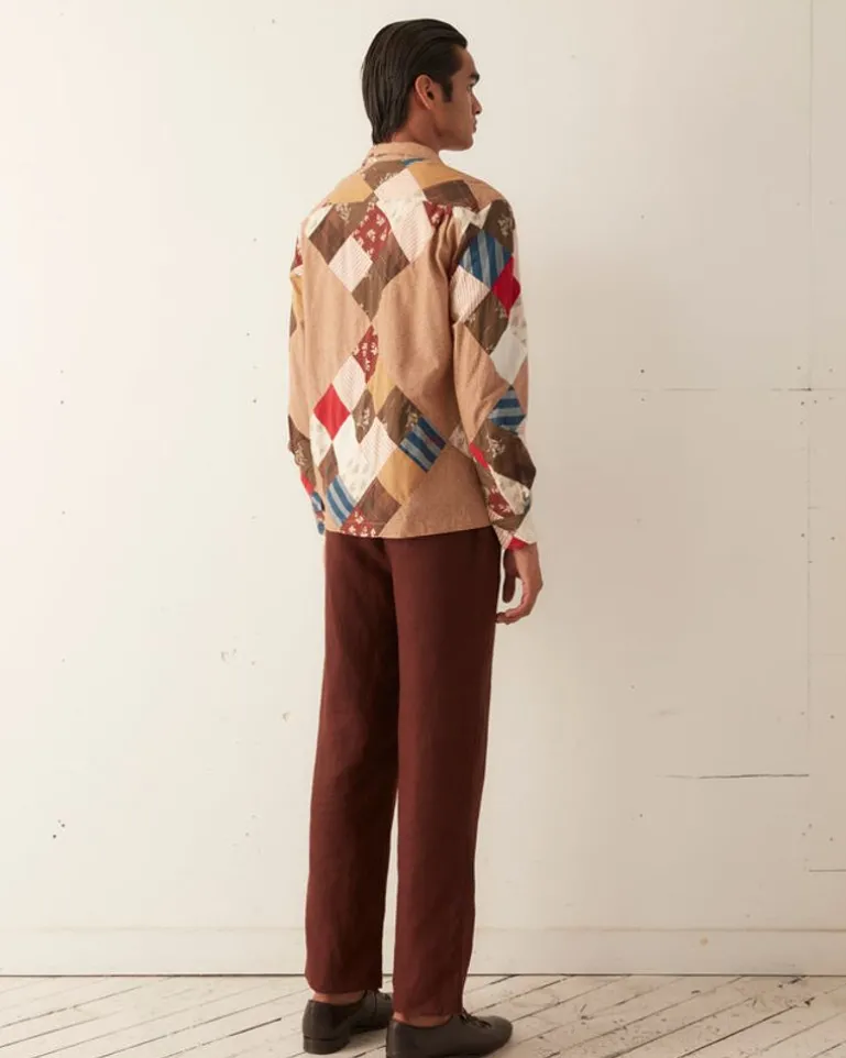 Men BODE Pony Calico Quilt Shirt