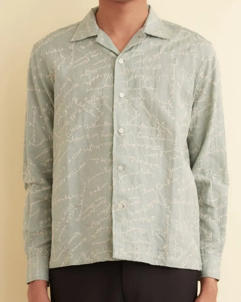 Men BODE Powder Signature Long Sleeve Shirt