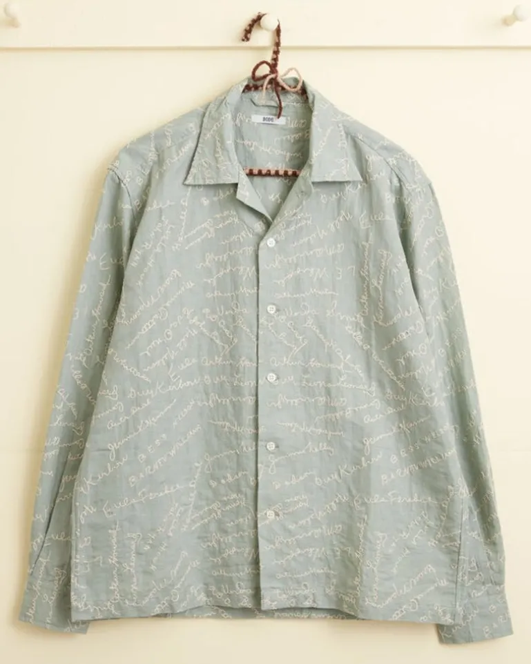Men BODE Powder Signature Long Sleeve Shirt