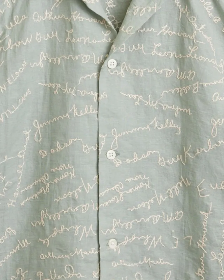Men BODE Powder Signature Short Sleeve Shirt