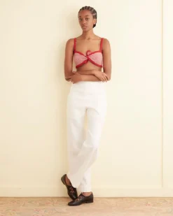 Women BODE Revere Stripe Bra