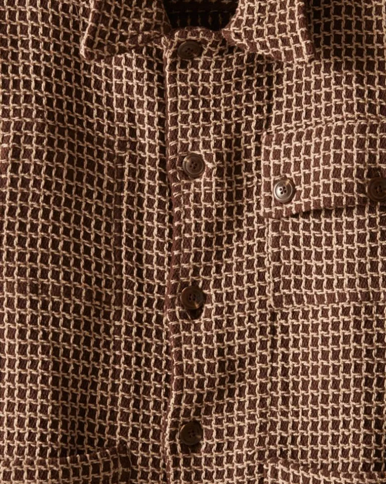 Men BODE Reversible Duo Waffle Jacket - Brown