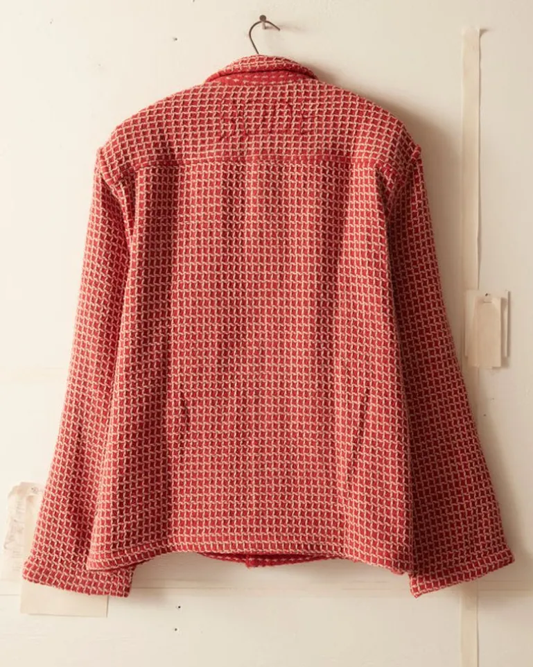 Men BODE Reversible Duo Waffle Jacket - Red