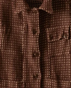 Men BODE Reversible Duo Waffle Jacket - Brown