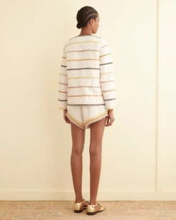 Women BODE Rickrack Stripe Bombora Jacket