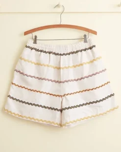 Men BODE Rickrack Stripe Rugby Shorts
