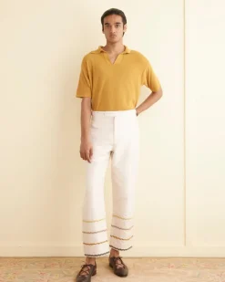 Men BODE Rickrack Stripe Trousers