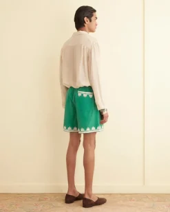 Men BODE Ripple Applique Shorts