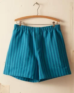 Men BODE River Stripe Rugby Shorts