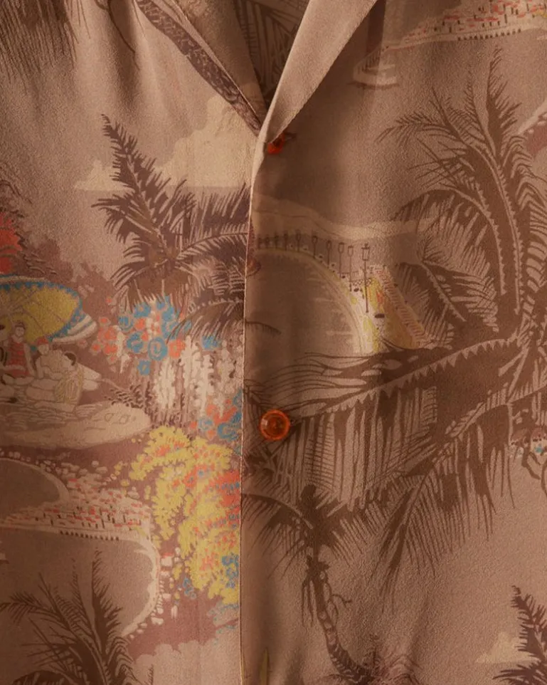 Men BODE Riviera Print Long Sleeve Shirt