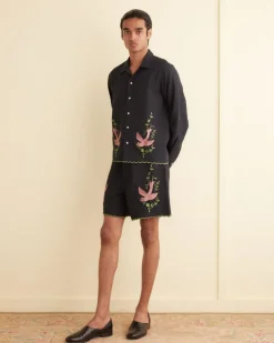 Men BODE Rosefinch Long Sleeve Shirt