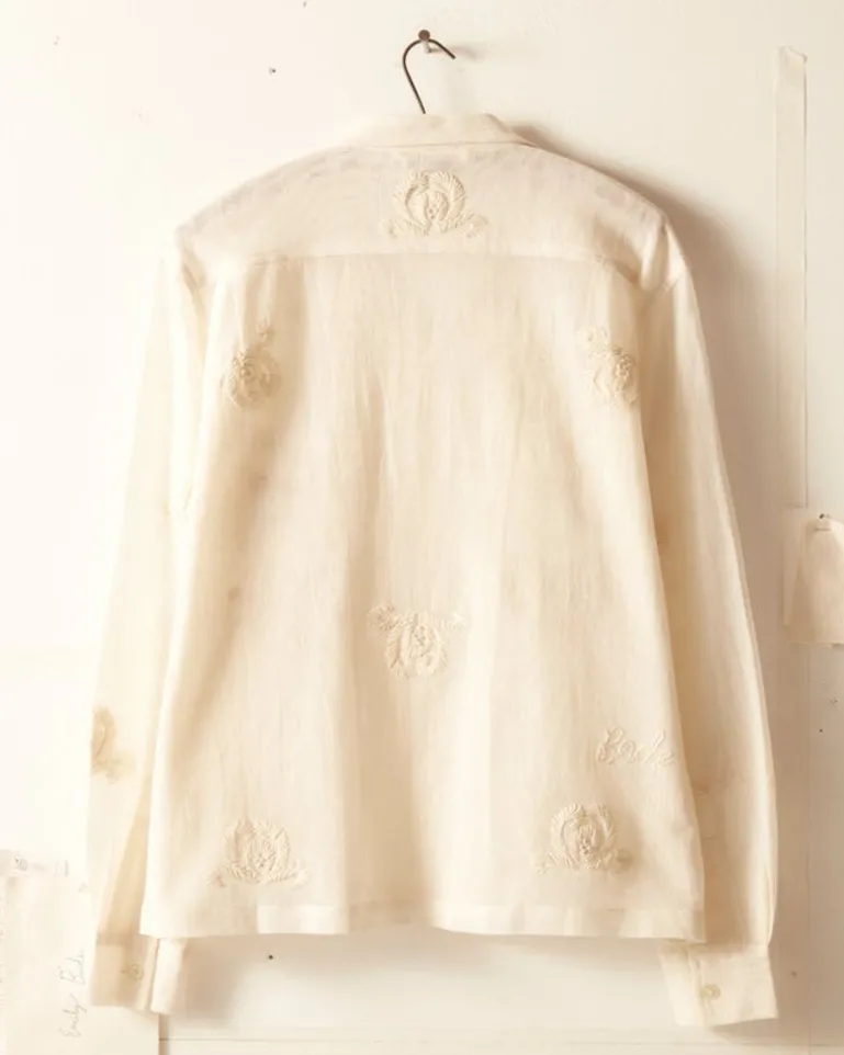 Men BODE Savoy Ribbon Long Sleeve Shirt