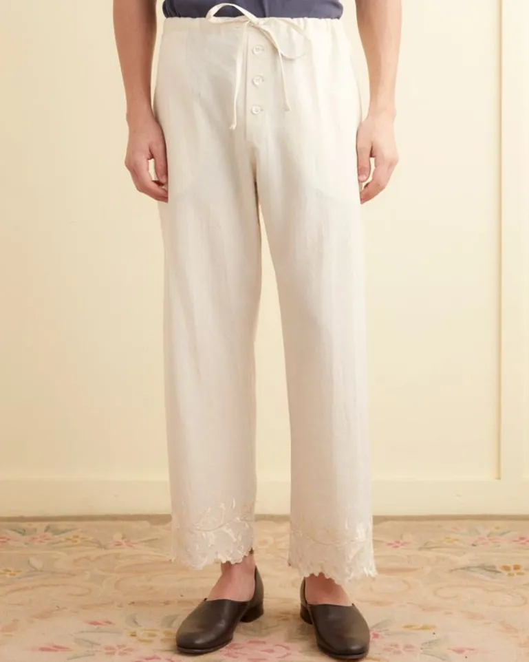 Men BODE Scalloped Acorn Pajama Pants