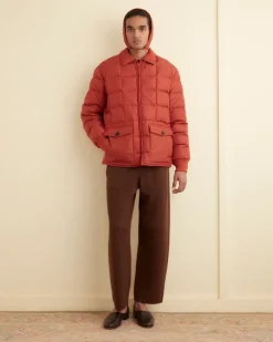Men BODE Seattle Puffer Jacket - Brick
